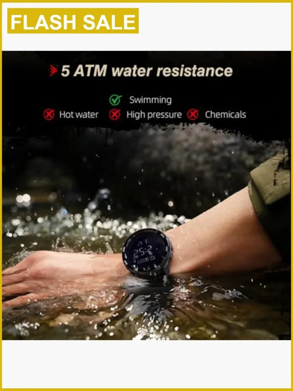 Tactical Military Digital Watch for Men Women Ultralight Nylon Strap 50M